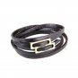 Multilayer Golden Button PU Leather Bracelet 6 Colors