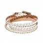 Multilayer Braid & Rivets PU Leather Bracelet 4 Colors