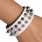 Sharp Metal Rivets Snap Button PU Leather Bracelet 4 Colors