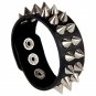 Sharp Metal Rivets Snap Button PU Leather Bracelet 4 Colors
