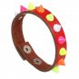 Colorful Share Metal Rivets PU Leather Bracelet 9 Colors