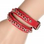 Punk Metal Chains Belts PU Leather Bracelet