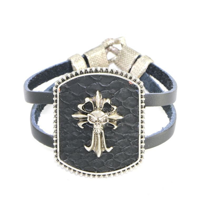 High Class Devil Black Alloy Leather Bracelets