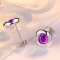 Sterling Silver Earrings Clover Crystal Earrings