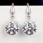 Silver Crystal Five-Pointed Star Earrings