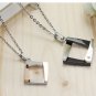 Two-stone Diamond Embellished Square Shaped Necklace