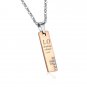 Love Style Rectangle Shape Couple Necklace Jewelry