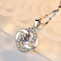 Sterling Silver Clover Crystal Crystal Pendant Necklace