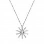 Sterling Silver Elegant Pendant Necklace Decorative Crystal