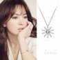 Sterling Silver Elegant Pendant Necklace Decorative Crystal