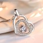 Love Shape Necklace Sterling Silver Clavicle Chain
