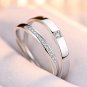 Sterling Silver Ring Crystal Engagement Wedding Band Ring