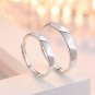Sterling Silver Crystal Couple Ring Is Free To Adjust