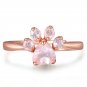 Paw Prime Rose Quartz Ring