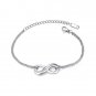 High-polish Number Eight Charm Bracelet