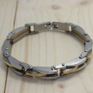 Two-stone Titanium Byzantine Men's Bracelet