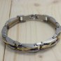 Two-stone Titanium Byzantine Men's Bracelet