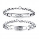 Titanium White Rectangle Cut-out ID Bracelet