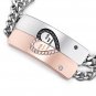 Valentine Gift Heart In Heart Couples Bracelet Titanium Steel Jewelry
