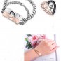 Valentine Gift Heart In Heart Couples Bracelet Titanium Steel Jewelry