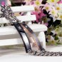 Fashion Man's Titanium Diamond And Engraved Promise Bracelet