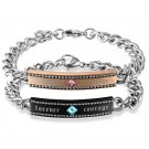 Color Rhombus Diamond Embellished Couple's Bracelet