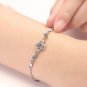 Clover Pure Silver Crystal Bracelet Sweet Simple Chain