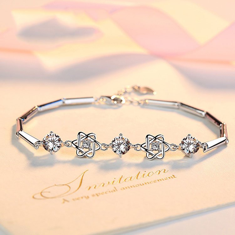 Pure Silver Bracelet Sweet Simple Chain