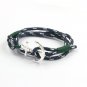 Love Triple Wrap Green Detailed Anchor Bracelet