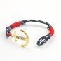 Faith Gold & Red Anchor Bracelet