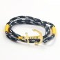 Faith Yellow Triple Wrap Anchor Bracelet