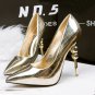 Metal mirror sexy high-heeled shoes