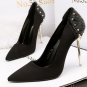 Rivet pointed horsehair high heels