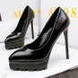 Fine with snakeskin high heels