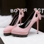 Fine with floral pointed single shoe heels
