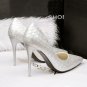 Fine with hollow out tassel high heels