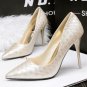 Fine with hollow out tassel high heels