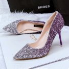 Paint pointed shallow mouth stilettos