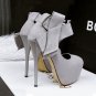 Pointed bow high heels