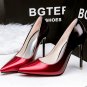 Shallow Mouth Women Patent leather High Heeled Shoes