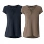 Women's Sexy Plain Deep V Neck Up Short Sleeve Blouse Top