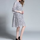 Five Minutes Long Sleeve Hollow out Dress Lace