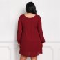 Women's Plus Size Round Neck Long Sleeve Elegant Dress