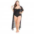 Fashion Plus Size Lace Loose Shawl Cardigan Top Cover Up Beachwear