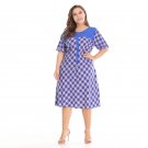 Plus Size Lattices Short Sleeve Dress