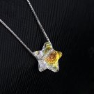 S925 Sterling Sliver Star Pendant Necklace Made with Swarovski Elements Crystal