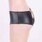 Plus Size Faux Leather Black Panty