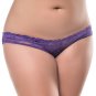 Plus Size Caged Back Open Crotch Lace Panty