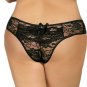 Plus Size Lace Open Crotch Hipster With Ruffles