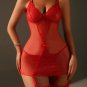 Vivacious Red Lace Chemise Set